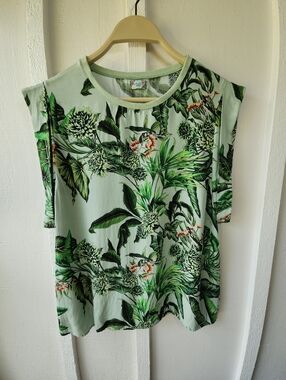 COLCCI Botanical Print Sleeveless Top Size Small